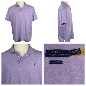 Excellent Condition Polo Ralph Lauren Classic Fit Purple Heather Polo XXL